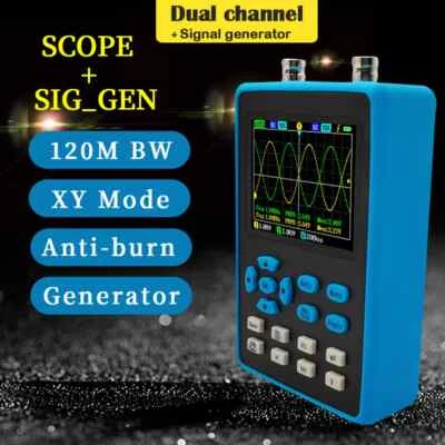 120M Bandwidth 500MSa/s 2 In 1 Dual Channel Oscilloscope FFT Spectrum Analysis - Image 1 of 4