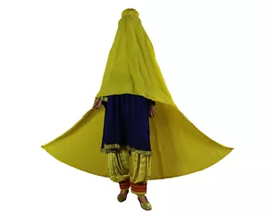 Original Afghan Frauen Burka Burqua umhang burqa Hijab niqab chador abaya Gelb - Bild 1 von 12