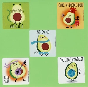 15 Avocado Wortspiele - große Aufkleber - Party Gastgeschenke - Belohnungen - Bild 1 von 1