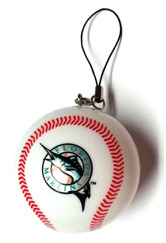 MIAMI MARLINS DANGLER 2" ROUND MINI BALL NEW LICENSED MLB CHARM ORNAMENT Cover