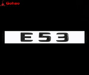 E53 Rear Trunk Lip Badge Emblem Ornament Decal Sticker Black For E-Class E 53 - Picture 1 of 2