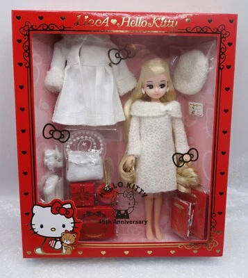 Takara Japan Doll Poupée Licca-Chan Hello Kitty 45th Anniversary White  New ! - Photo 1/4