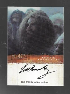 The Hobbit Desolation of Smaug 2015 Autograph Card JBR Jed Brophy Nori  - Picture 1 of 2