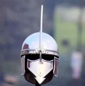 Casco Cerrado Caballero Medieval LARP Recreación Halloween Armadura Disfraz Casco - Imagen 1 de 6