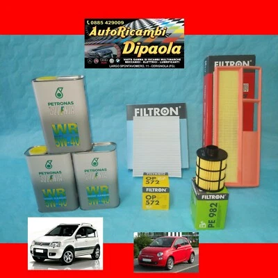 KIT TAGLIANDO FIAT 500 PANDA 169 1.3 MULTIJET 55 KW 75CV SELENIA 5W40 + 4 FILTRI