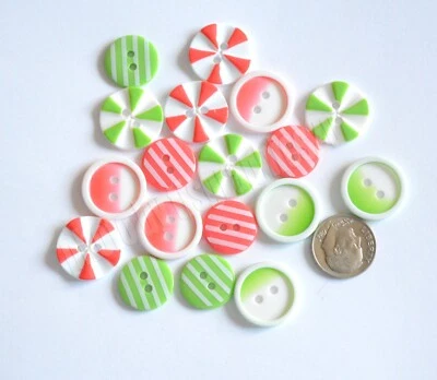 Colors of Christmas / Round Sewing ~ Quilting ~ Craft Buttons / Buttons Galore - Image 1 of 3