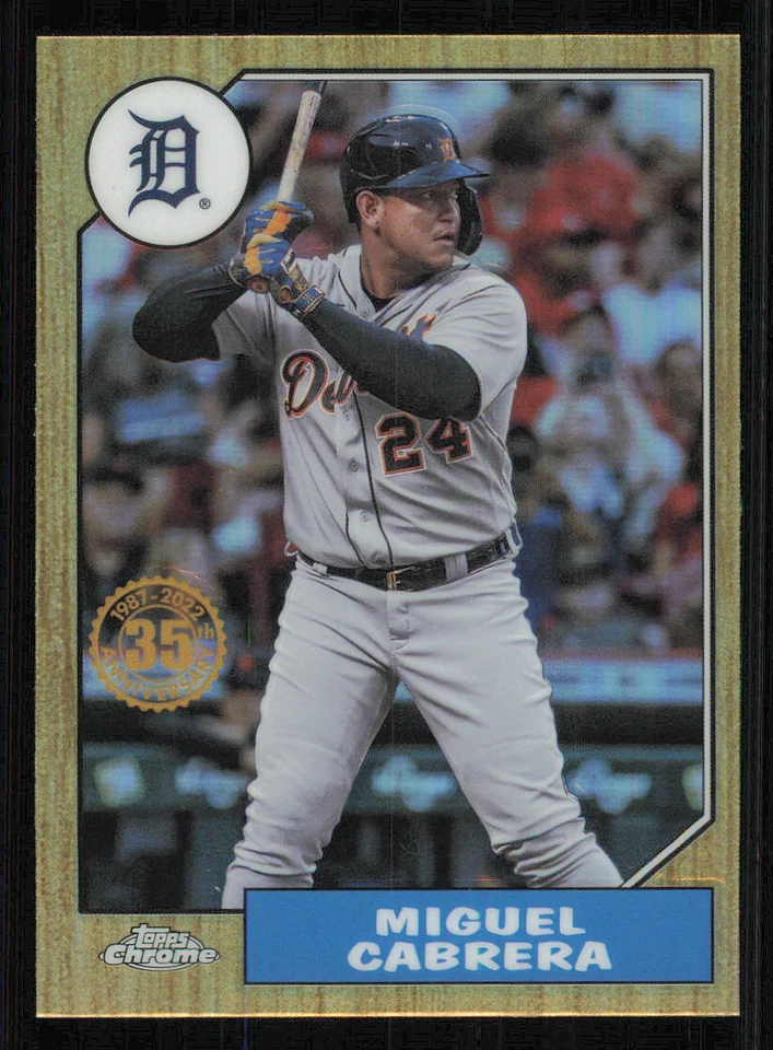 2022 Topps Chrome '87 Topps #87BC3 Miguel Cabrera - Image 1 of 2