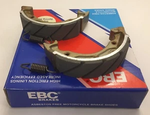 EBC Grooved REAR Brake Shoes (1 Pair) fits SUZUKI LT50 (1986 to 2002) - Picture 1 of 1