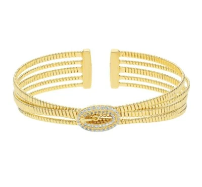 Armband Damen 925 Echt Silber Geschenkdose mit kubische Zirkonia 13.24gr, 17.5cm - Bild 1 von 3