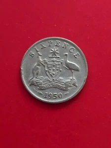 Australia 1950 Sixpence - Foto 1 di 2