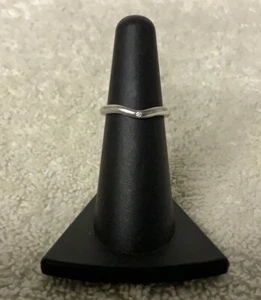 Anillo Tiffany&Co Elsa Peretti curvado de platino y diamantes (talla 5,25) - Imagen 1 de 7