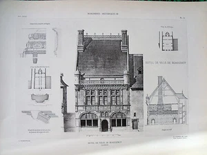 Hôtel de Ville de Beaugency (Loiret) planche début XX° - Picture 1 of 1