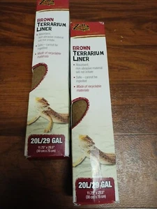 Zilla Brown Terrarium Liner 20/29 Gallons, Pack of 2 - Picture 1 of 5