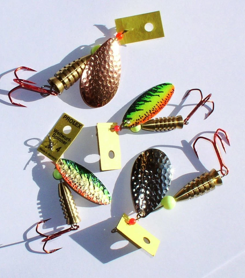 Profi Blinker Prolex Spinner Silber, Kupfer, Feuergelb, 8 Größen, 4 bis 27 Gramm - Bild 1 von 4