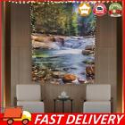 Forest Running Water Tapestry Wall Hanging Rugs Bedspread Beach Decor (100X75CM)