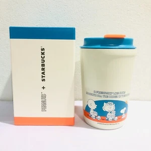Starbucks + Peanuts Snoopy Stainless Tumbler 12 oz. White 2024 - Picture 1 of 13