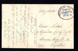 Correo de tren 1916 - "Oebisfelde - Salzwedel" tren 972, transparente (199-X) - Imagen 1 de 1