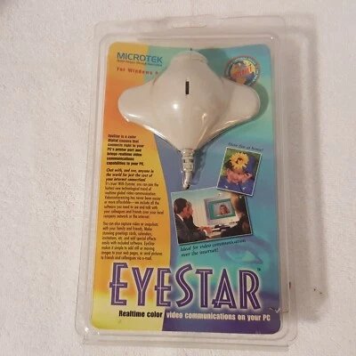 Vintage Microtek Eyestar for Windows 95 Realtime Color Camera Old School Webcam  - Image 1 of 4