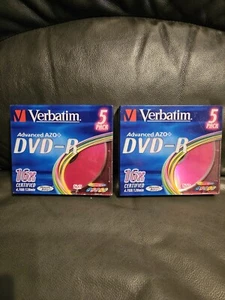 2xVerbatim DVD-R Colour 4.7GB 16x Slim Case (5 Pack) BRAND NEW & FACTORY SEALED - Picture 1 of 2