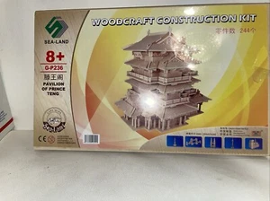 Woodcraft Construction Kit 3D Puzzle - Pavilion Of Prince Teng - 244 Pieces - Picture 1 of 5