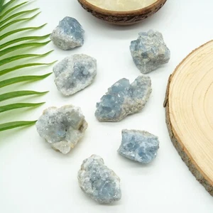 Natural Celestite Crystal Geode Cluster Rough Raw Celestine Rock 110-210g x 1 - Bild 1 von 15