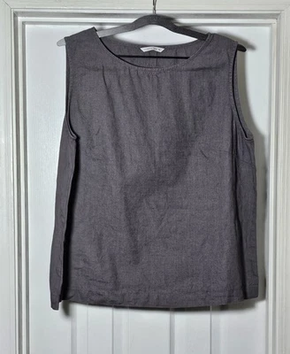 Linen Fox Sleeveless Linen Top Women's Size XL Gray Tank - Image 1 of 3