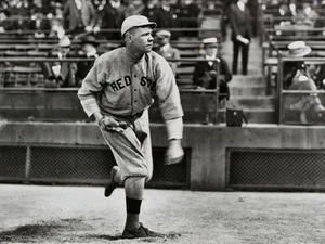 Reimpresión de foto de béisbol vintage de Babe Ruth - Foto impresa brillante 4x6 - Imagen 1 de 1