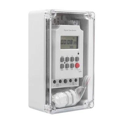 Für Außen Regenfest Zeitschaltuhr Digital Schalter für 220VAC IP66 Wasserdich - Bild 1 von 4