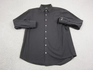 Nordstrom Shirt Adult 16.5 Large Black Tech Smart Traditional Fit Button Up Mens - Picture 1 of 11