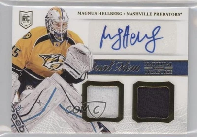 2013 Panini National Treasures Dual Memorabilia Magnus Hellberg Rookie Auto RC - Image 1 of 2