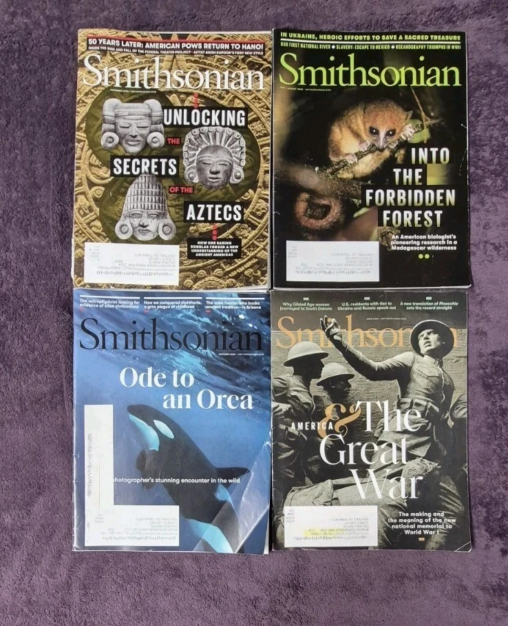 Smithsonian Magazine Lot Of 4 -Oct 2021, June 2022, Jul-Aug 2022, Nov 2023 - Image 1 of 4