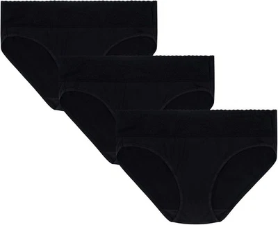 3 Pack Vanity Fair Women's Effortless Hipster Panties 18477 Black 5-8 - Image 1 of 4