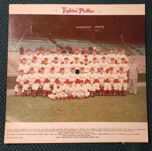 Rare Vtg Picture Disc Record 1950 Fightin Phillies on side 1 & Ed Sawyer on 2 - Picture 1 of 5