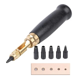 Adjustable Japanese Screw Punch With 6 Tip Sizes - Leather Paper Craft Hole P... - Picture 1 of 7