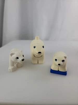 Lego Duplo Oso Polar Blanco Familia Madre Hermano y Bebé Foto 1 de 4