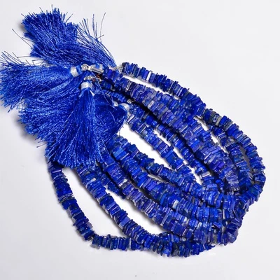 Cuentas lisas de piedras preciosas de lapislázuli natural forma cuadrada 5-6 mm hilo 8" UGB-474 Foto 1 de 3