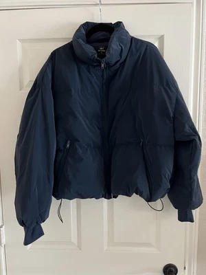 SET Active Cropped Oversized Puffer Jacket Navy XS - Image 1 of 4