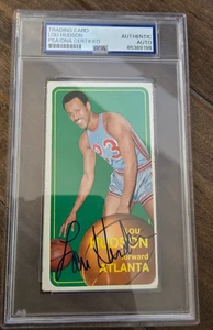 1970-71 TOPPS SIGNED CARD LOU HUDSON HAWKS LAKERS MINNESOTA HOF # 30 PSA DNA - Picture 1 of 1