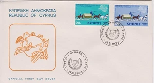 CYPRUS 1975 Anniversaries & Events/UPU Centenary/Mail Coach SG 439/41 FDC HORSES - Picture 1 of 1