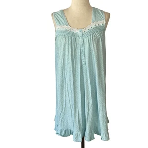 Adonna Vintage House Dress Nightgown Women’s Large Grandma Core Light Blue - Picture 1 of 6