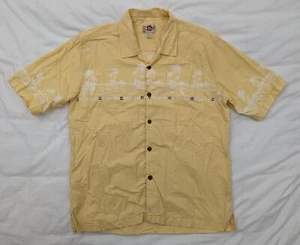 Hilo Hattie Para Hombre XL Camisa Hawaiana Botón Delantero Manga Corta Amarillo Floral Hula - Imagen 1 de 5