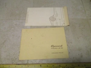 VTG Garrard Synchro-Lab 72B Turntable Record Player Instruction Manual Guide - Picture 1 of 3