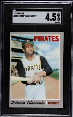 1970 Topps ROBERTO CLEMENTE Pittsburgh Pirates #350 SGC 4.5 VG/EX+ Condition - Image 1 of 2