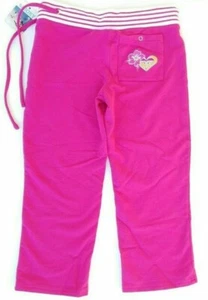 Roxy Girl Yoga Pants Sweat Lounge Capri Quiksilver Teenie Wahine Pink L 12 14 - Picture 1 of 3