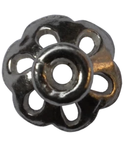 Antiguas tapas de plata esterlina con cuentas de joyería de extremo plateado hallazgos 2 piezas - Imagen 1 de 30