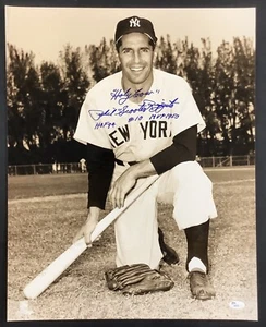 Phil Rizzuto Signed Photo 16x20 5 STATS HOF MVP 10 Holy Cow Scooter Yankees JSA - Picture 1 of 3