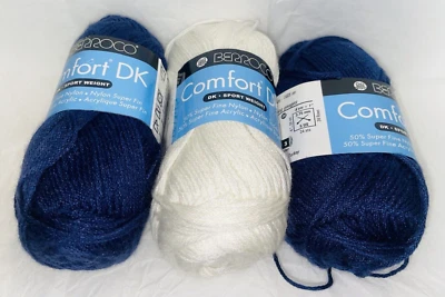 Berroco Comfort DK Sport Weight Yarn Color 2702 & 2763 Lot of 3 Skeins - Image 1 of 4