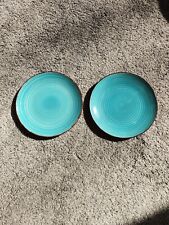 Set Of 2 Royal Norfolk Turquoise Swirl 10 5/8 Inch Diameter Dinner Plates