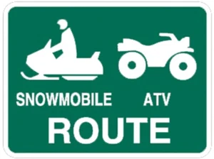 24"x18" ATV Route  Reflective Aluminum snowmobile, ATV TRAIL SIGN 20YR WRTY - Bild 1 von 2