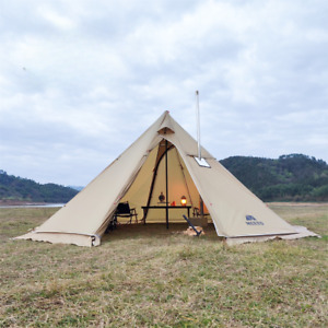 Tiendas calientes ligeras Tipi para 6 ~ 8 personas con conector para estufa habitación tipi